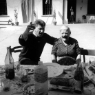 Franco con Genia Azzali, alla cascina del “Micio”, Gianfranco Azzali, a Pontirolo, 1995
