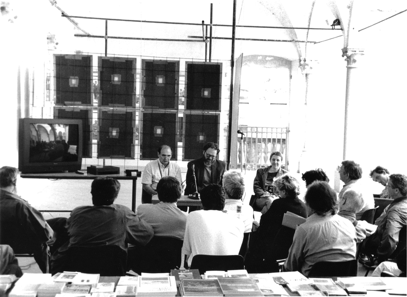 InCanto 1998 - Convegno "Il concetto di popolare tra scrittura, musica e immagine" - Portelli, Davies, Scannavini - Foto di Angela Chiti