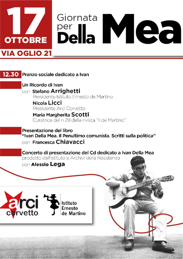 ARCI Corvetto - Ricordo di Ivan Della Mea - Locandina