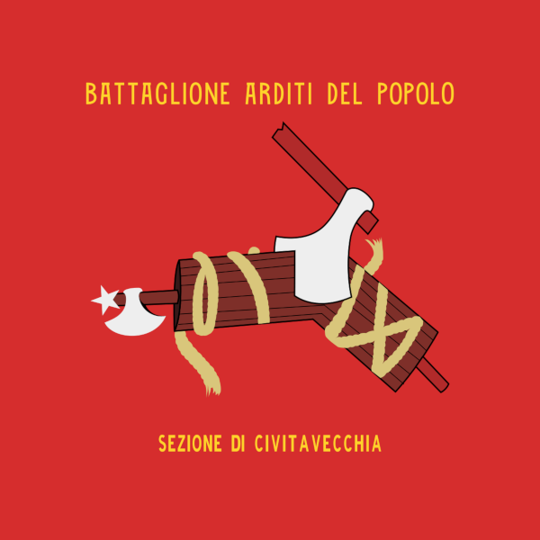 Bandiera del battaglione arditi del popolo - sezione di Civitavecchia
