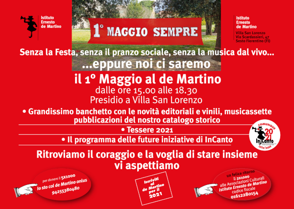 Locandina primo maggio 2021