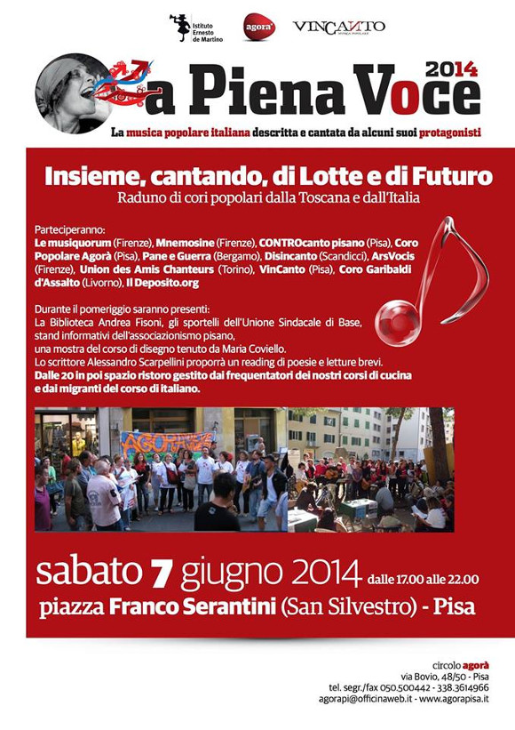 Volantino "A piena voce", 7 giugno 2014