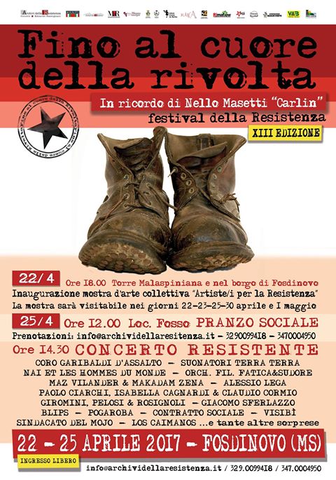 Locandina 25 aprile 2017 Fosdinovo