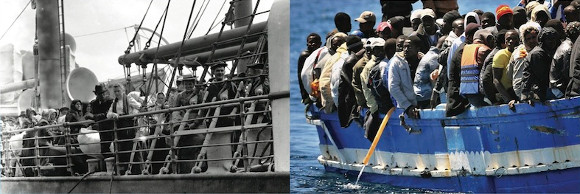 Migranti italiani e africani