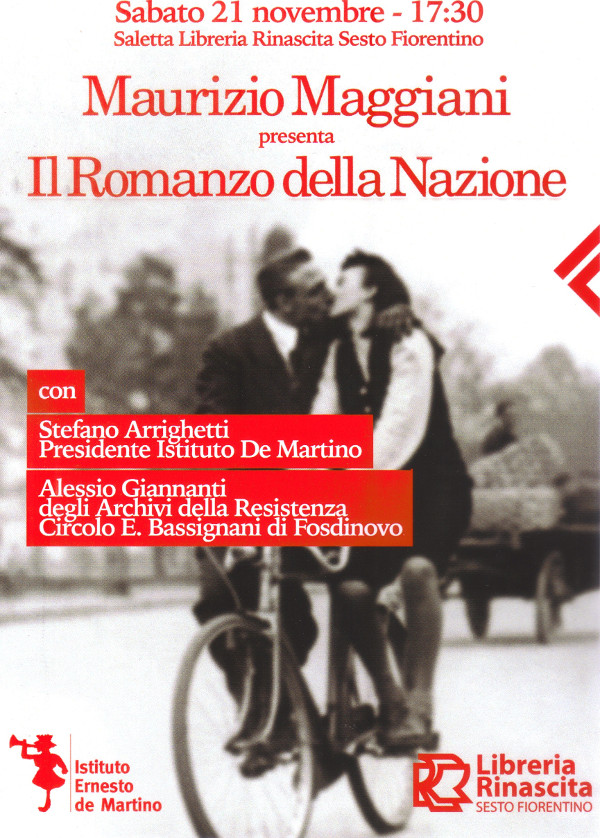 Volantino presentazione "Romanzo della Nazione"